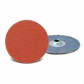 Cgw Abrasives Laminated Coated Abrasive Quick-Change Disc, 2 in Dia Disc, 120 Grit, Fine Grade, C3 Ceramic Abrasiv 59957